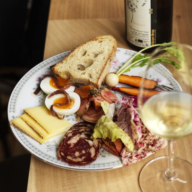 Charcuterie, cheese and vegetable plate. Picture: Jason Loucas