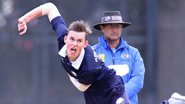 Premier Cricket: Geelong v Frankston PeninsulaCallum Stow (Geelong) picture: Glenn Ferguson