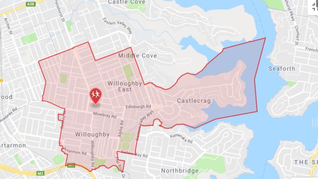 Willoughby school’s catchment for students.