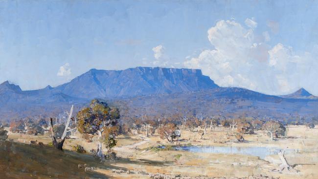 Arthur Streeton 'Land of the Golden Fleece' 1926 oil on canvas, 92.3 x 146 cm Private collection, Sydney Photo: Jenni Carter, AGNSW