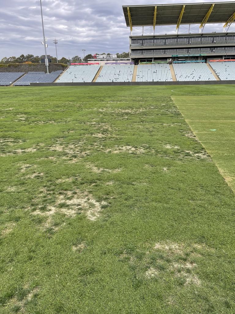 The "unsafe" playing surface.