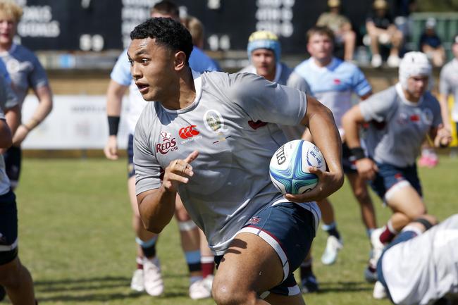 Queenland Reds' Amare Milford with the ball. Pic: John Appleyard