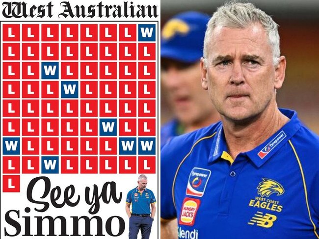 West Australian's disrespectful Adam Simpson front page