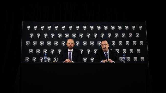 Todd Greenberg and Peter Vlandys have been vocal in asking for aid. Photo: Matt King/Getty Images