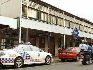 Police Detectives were at the Imperial Hotel in Gatton investigating the death of a man during an altercation on Friday night. Picture: David Nielsen / Ipswich Queensland Times