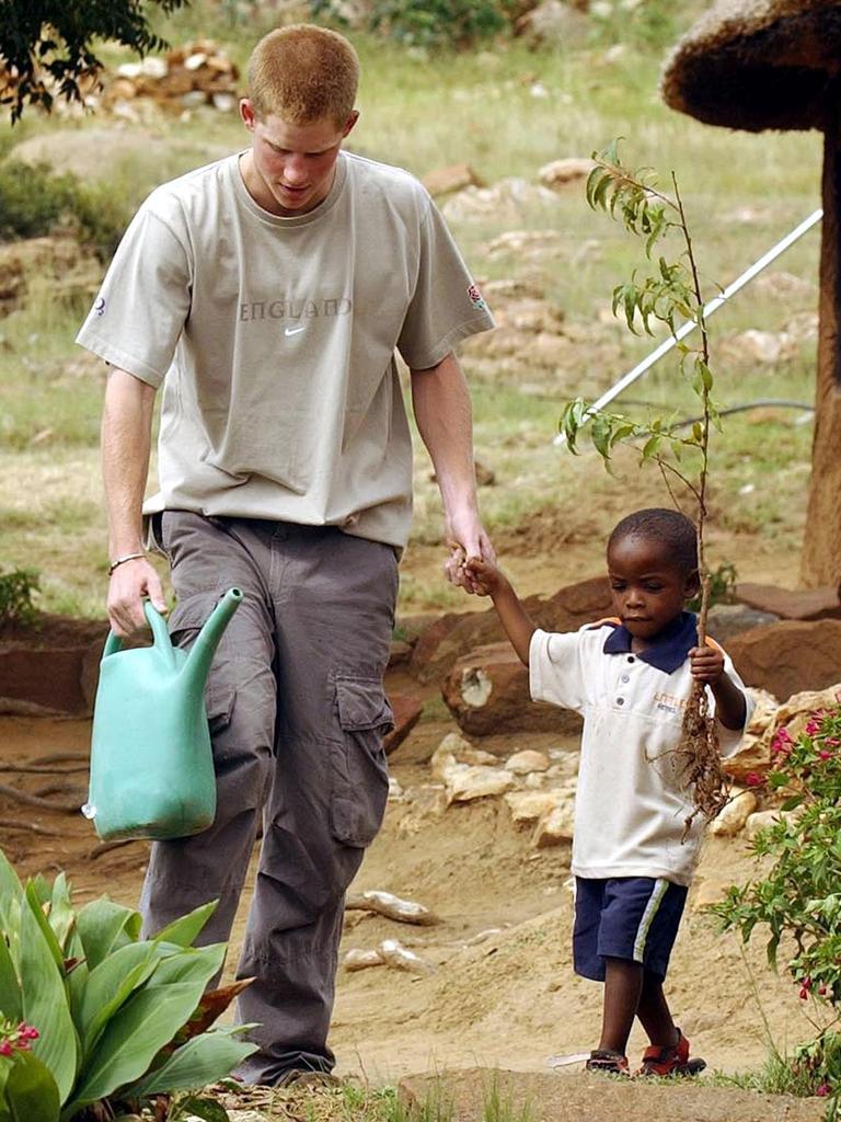 MUTSU Potsane, now 15, met Harry when he made his first visit to Lesotho in 2004 - a trip that inspired him to set up his charity Sentebale to help the land-locked nation’s vulnerable children. Picture: AAP