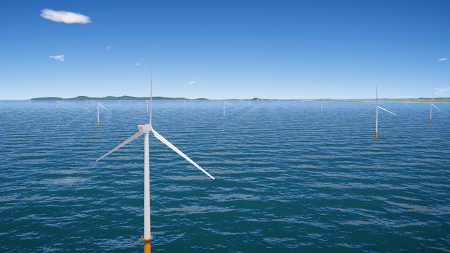 Digital modelling of the proposed Star of the South offshore wind project off Gippsland.