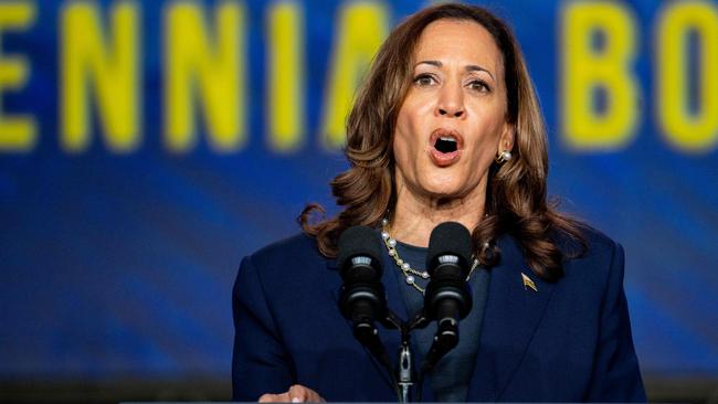 Kamala Harris campaigns in Houston, Texas, on Wednesday. Picture: AFP