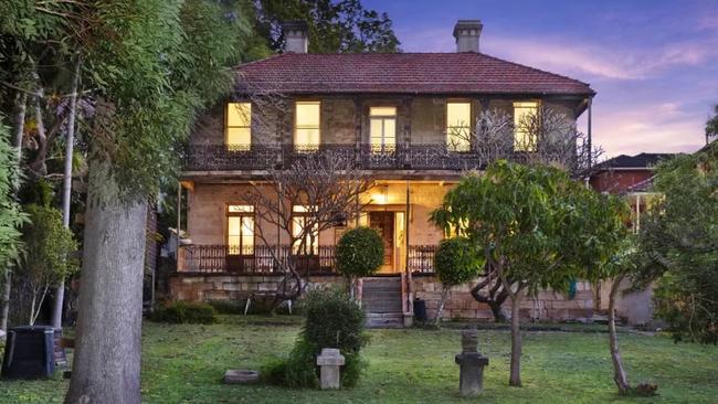 The 1 Campbell Lane home in Balmain, which comes with a 22m water frontage, was built in the 1880s.