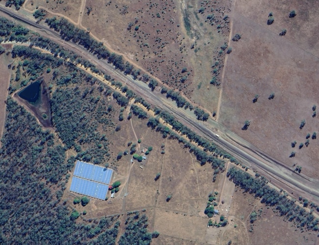 The grow house is so big it can be seen from space. Picture: Google Earth