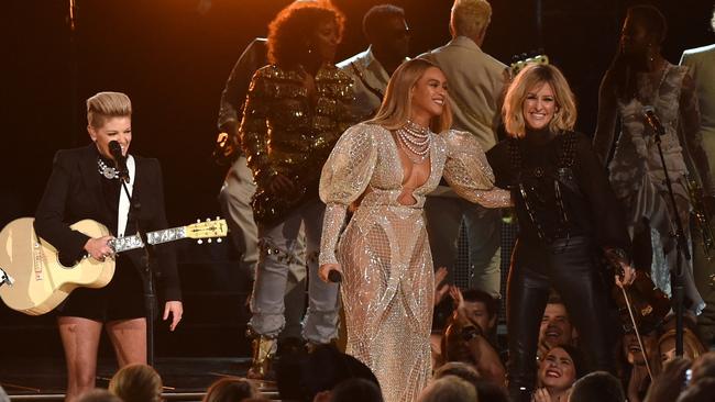 Beyoncé and the Chicks at the C.M.A. Awards in 2016. Picture: Rick Diamond/Getty Images/AFP