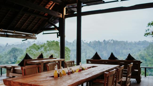 The restaurant area at the resort, which also doesn’t have any doors or walls.