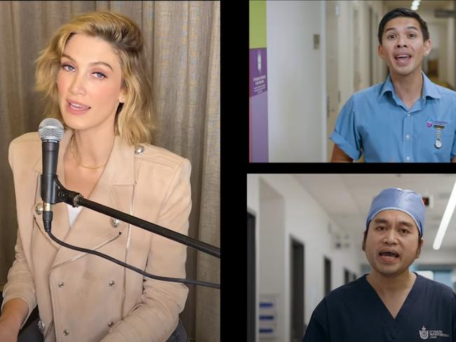 Goodrem this week thanked frontline workers on International Nurses Day singing with The St Vincent's Nurses – Together We Are One. Source: YouTube