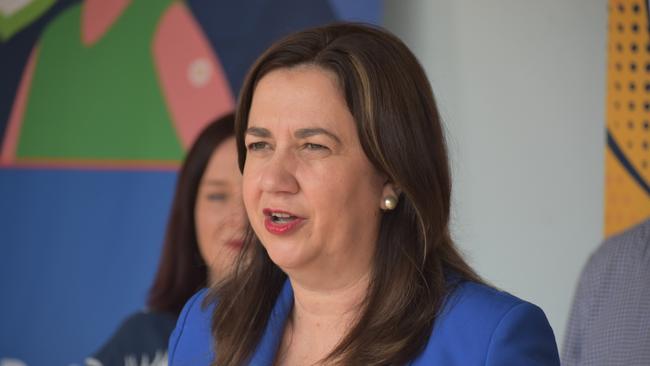 Premier Annastacia Palaszczuk at Rockhampton's vaccination clinic at the Department of Agriculture and Fisheries on October 19, 2021.