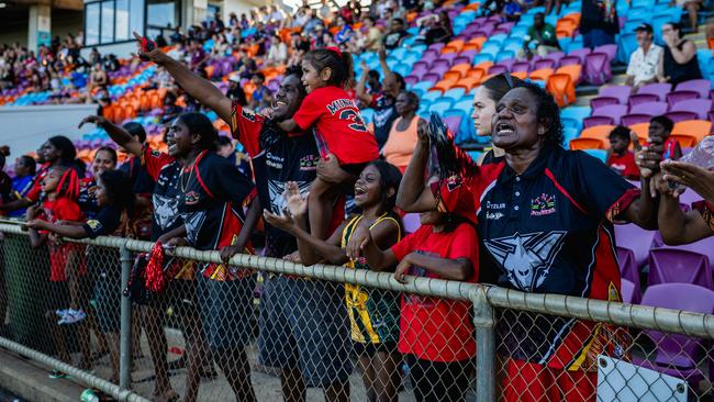 Fans as St Mary's took on the Tiwi Bombers in the 2024-25 NTFL men's semi-final. Picture: Pema Tamang Pakhrin