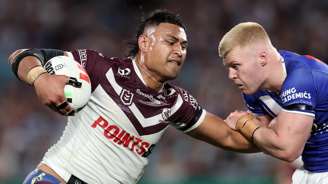 Haumole Olakau’atu couldn’t be contained when the sides met a fortnight ago. Picture: Cameron Spencer/Getty Images