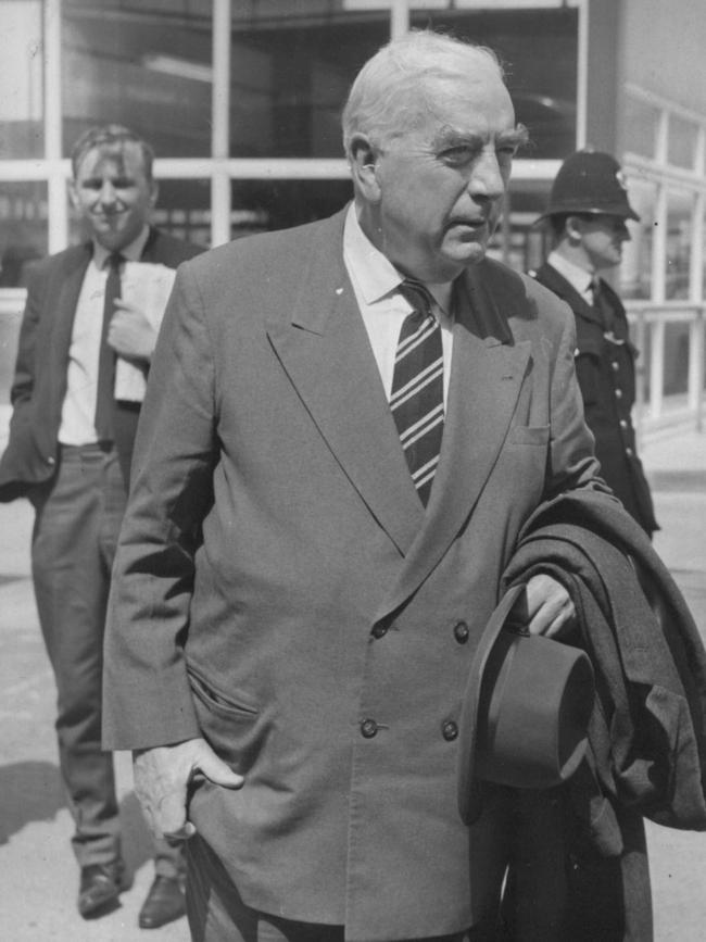 Sir Robert Menzies, former Prime Minister of Australia, pictured in a suit of the 1950s-era. Picture: Library Nwn