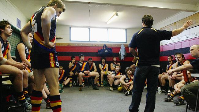 Luke Beveridge in the rooms for St Bedes/Mentone. Picture: Mark Stewart