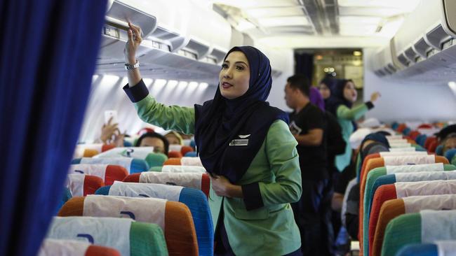 Rayani Air, Malaysia’s first sharia-compliant airline, has been shut down after less than one year in operation. Picture: AP/Joshua Paul
