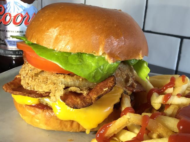 The Cowboy Burger, as created by a ... Texan cowboy.