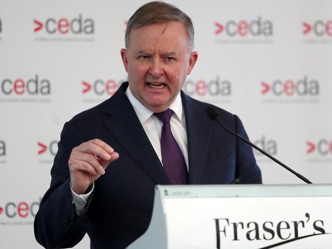 Opposition Leader Anthony Albanese addressed The Committee for Economic Development of Australia (CEDA) last month. Picture: Gary Day