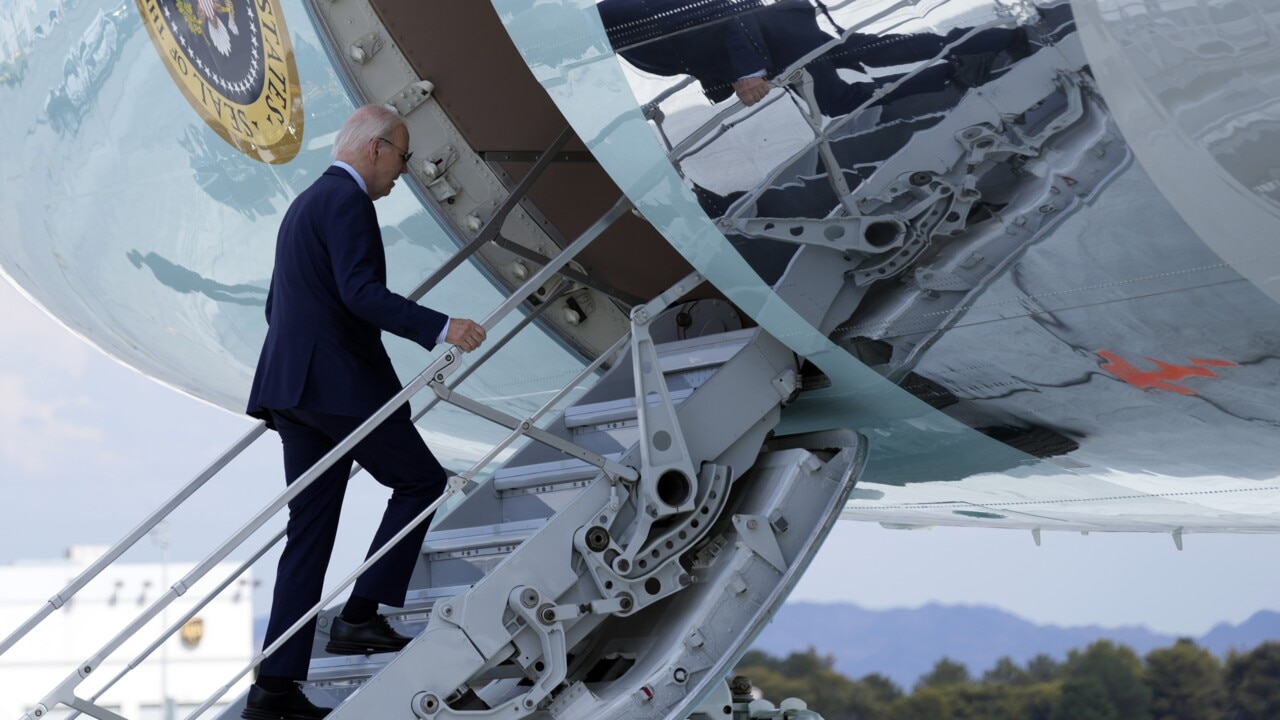 ‘For better or worse’: Joe Biden has trouble making it up and down Air Force One steps