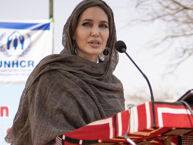 Jolie worked with the United Nations for 20 years, departing her position in late 2022 to work “more directly” with refugees. Picture: Olympia De Maismont/AFP