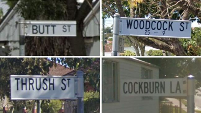 Butt Street and Cockburn Lane are among just some of Queensland's rudest named streets. Picture: Google Maps