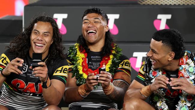 Bennett’s proposed changes would allow Samoan stars Jarome Luai, Brian To'o and Stephen Crichton of the Panthers to represent NSW in Origin. (Photo by Cameron Spencer/Getty Images)