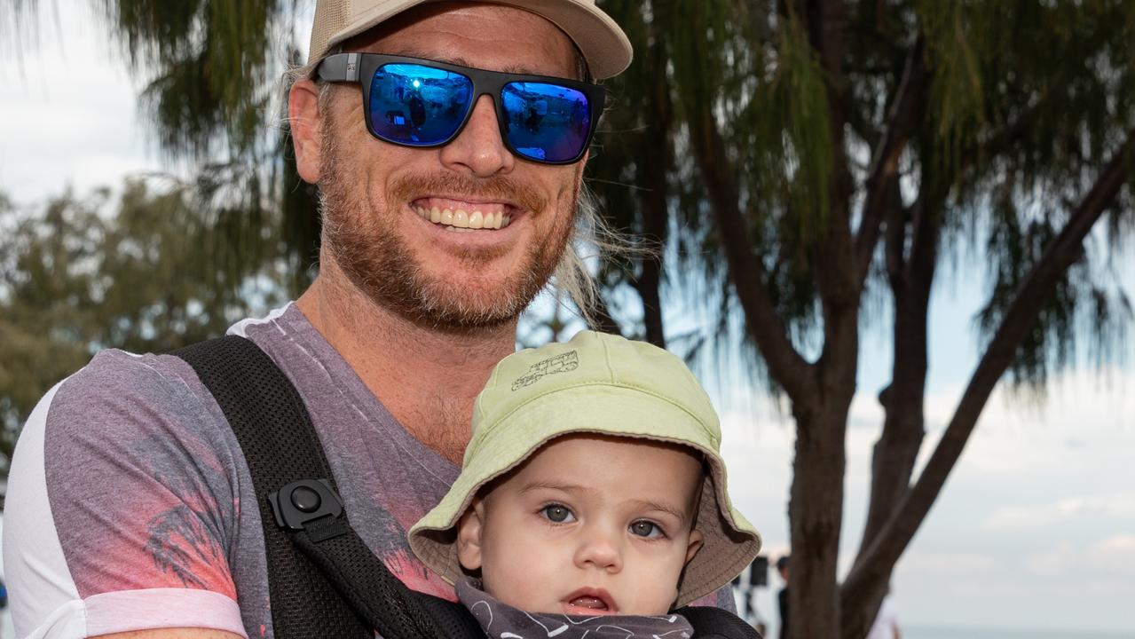 Redcliffe KiteFest 2019. Andy and Oskar Lange, of Boondall. Picture: Dominika Lis