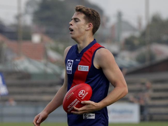 AFL draft prospect Mitch Podhajski playing with VFL club Coburg. Picture: Jordan Zmood.