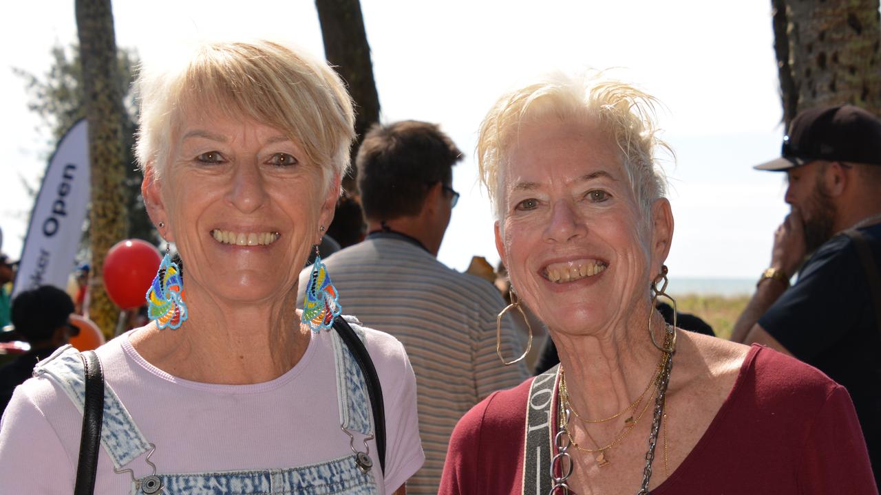 Sue Brooks and Jan Bedlington at the 2024 Festival of the Knob at Yorkeys Knob on Saturday. Picture: Bronwyn Farr