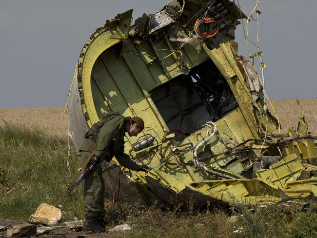 Wreckage from the doomed jet. Picture: AP