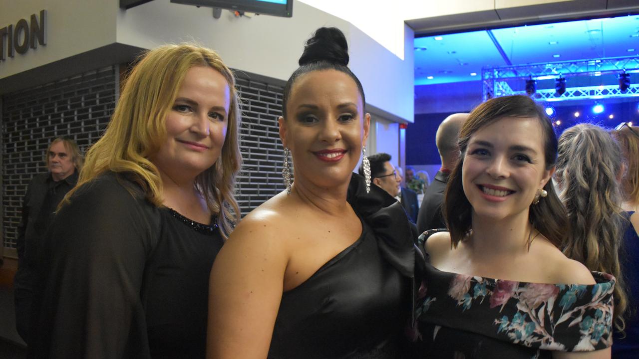 Anglo American representatives Kirra Harris, Larnie Mackay and Lisa Clifford at the 2020 Queensland Mining Awards at the MECC, Mackay, on Wednesday September 23. Picture: Zizi Averill