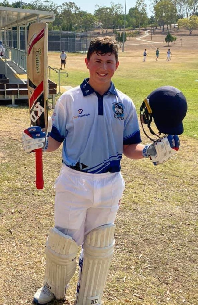 Jackson Steinhardt scored his first century three years ago. Picture - Facebook/KD.