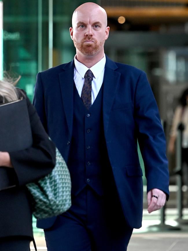 Timothy O'Connor, former Harvest Rain director leaves Brisbane Magistrates Court. Picture: John Gass