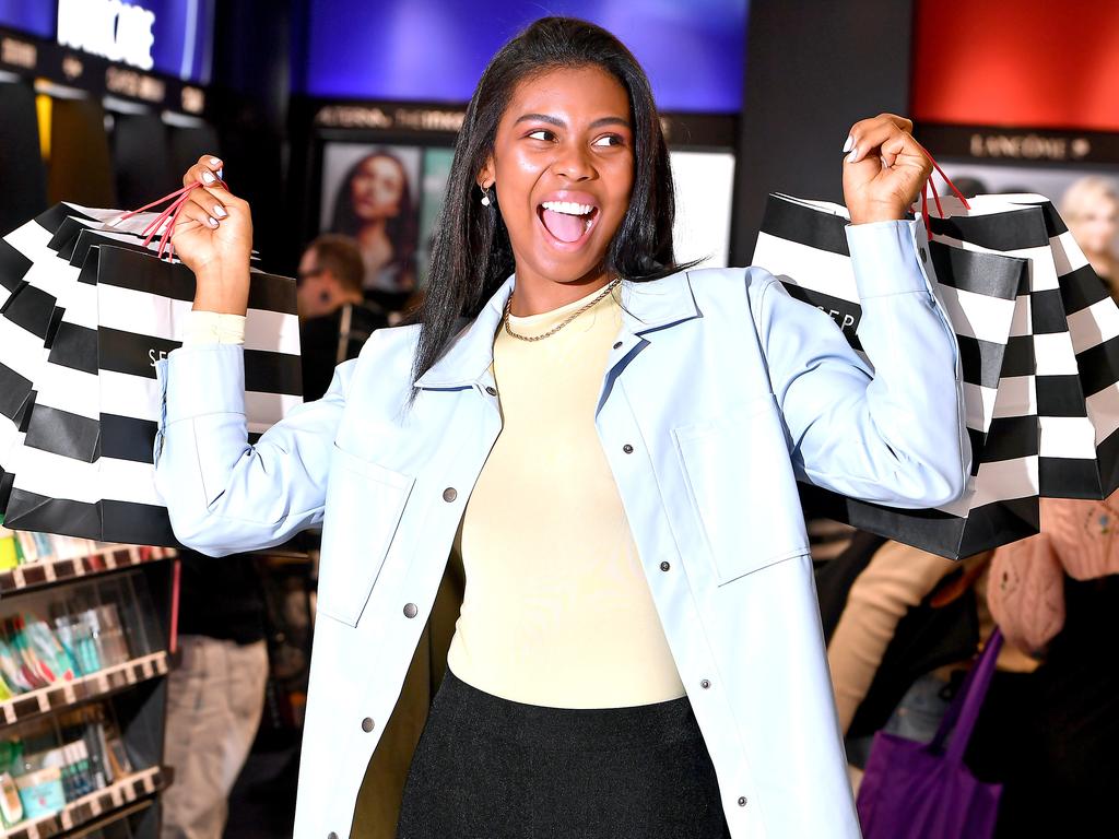 Nathalie Oliveira at the opening of Sephora Indooroopilly. Picture: John Gass