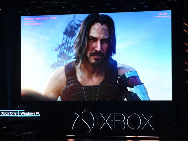 Canadian-US actor Keanu Reeves in the video game Cyberpunk 2077. Picture: AFP