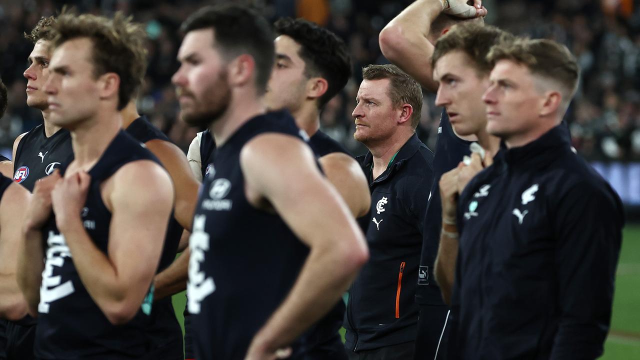 Things looked so bright for the Blues and Michael Voss — until they capitulated late in the season. Picture: Michael Klein