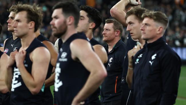 Things looked so bright for the Blues and Michael Voss — until they capitulated late in the season. Picture: Michael Klein