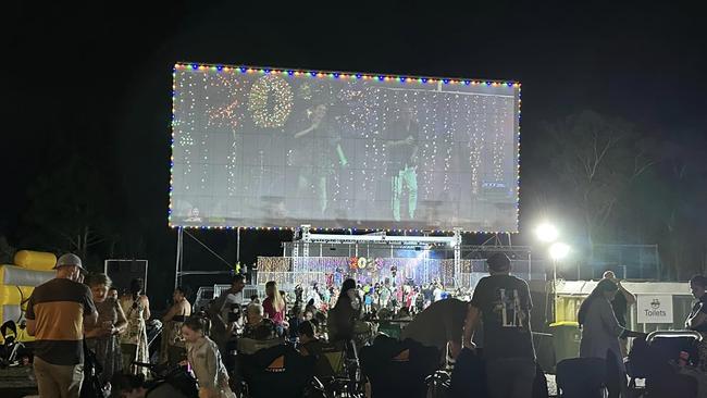The Ipswich community gathered at the Tivoli Drive-In Theatre to celebrate. Picture: Facebook/David Martin