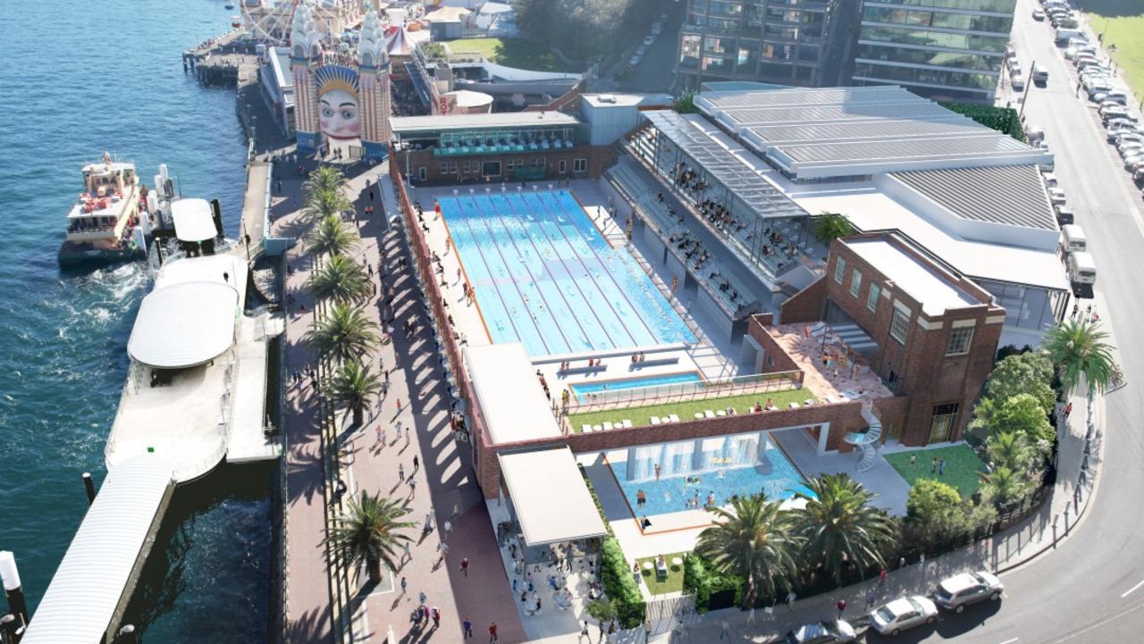 An artist’s impression of the North Sydney Olympic Pool once completed. Picture: Supplied