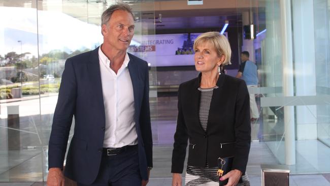 Julie Bishop with “partner’’ David Panton. Picture: Gary Ramage