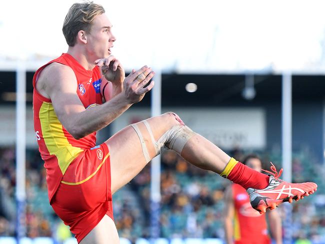 Would Tom Lynch be inspired to stay by the glimpses the Suns showed against the Swans on the weekend? Picture: AAP