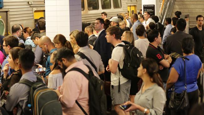 Commuters are set to be left stranded during planned strike action by rail workers. Picture: Christian Gilles