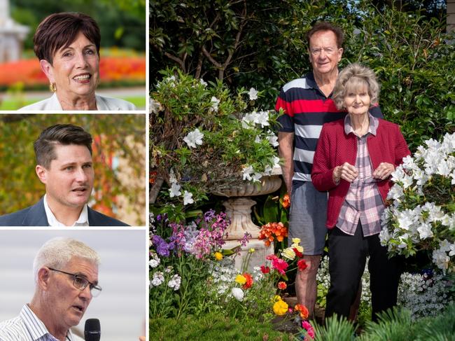 The Chronicle Garden Competition entrants Bob and Val Ford; Tim McMahon, Carol Taylor and Bill Cahill.