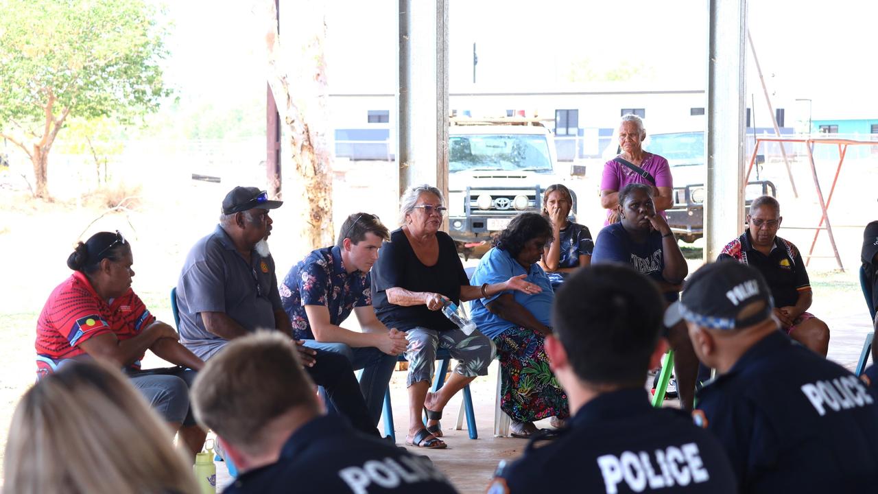 Residents of Nitjpurru, formerly known as Pigeon Hole, have met with stakeholders ahead of the 2024/25 wet season, calling on Northern Territory authorities to issue weather warnings earlier. Picture: Northern Land Council.