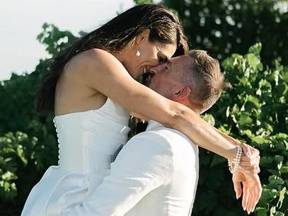 Stephanie Rice has tied the knot with Pastor and father of three Mark Lassey at Sandalford Wines in Western Australia this week. Pic: Instagram.