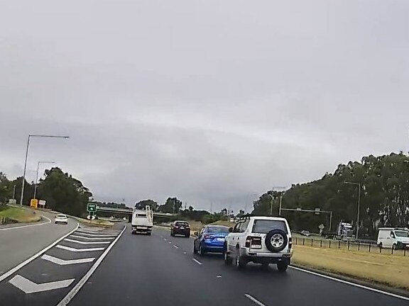 The footage is believed to be taken on South Gippsland Freeway.