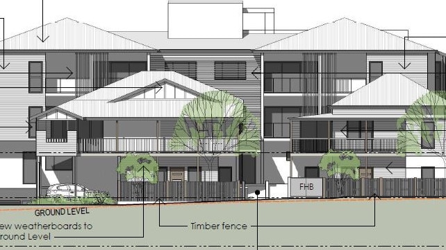 Rendered image of the planned development the sliding house was part of.